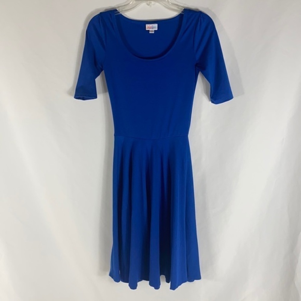 LuLaRoe Royal Blue‎ Nicole dress size XXS